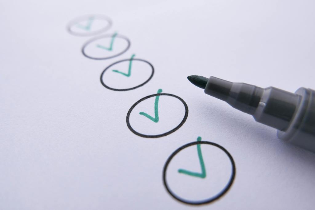 Multiple choice bubbles with all checked off