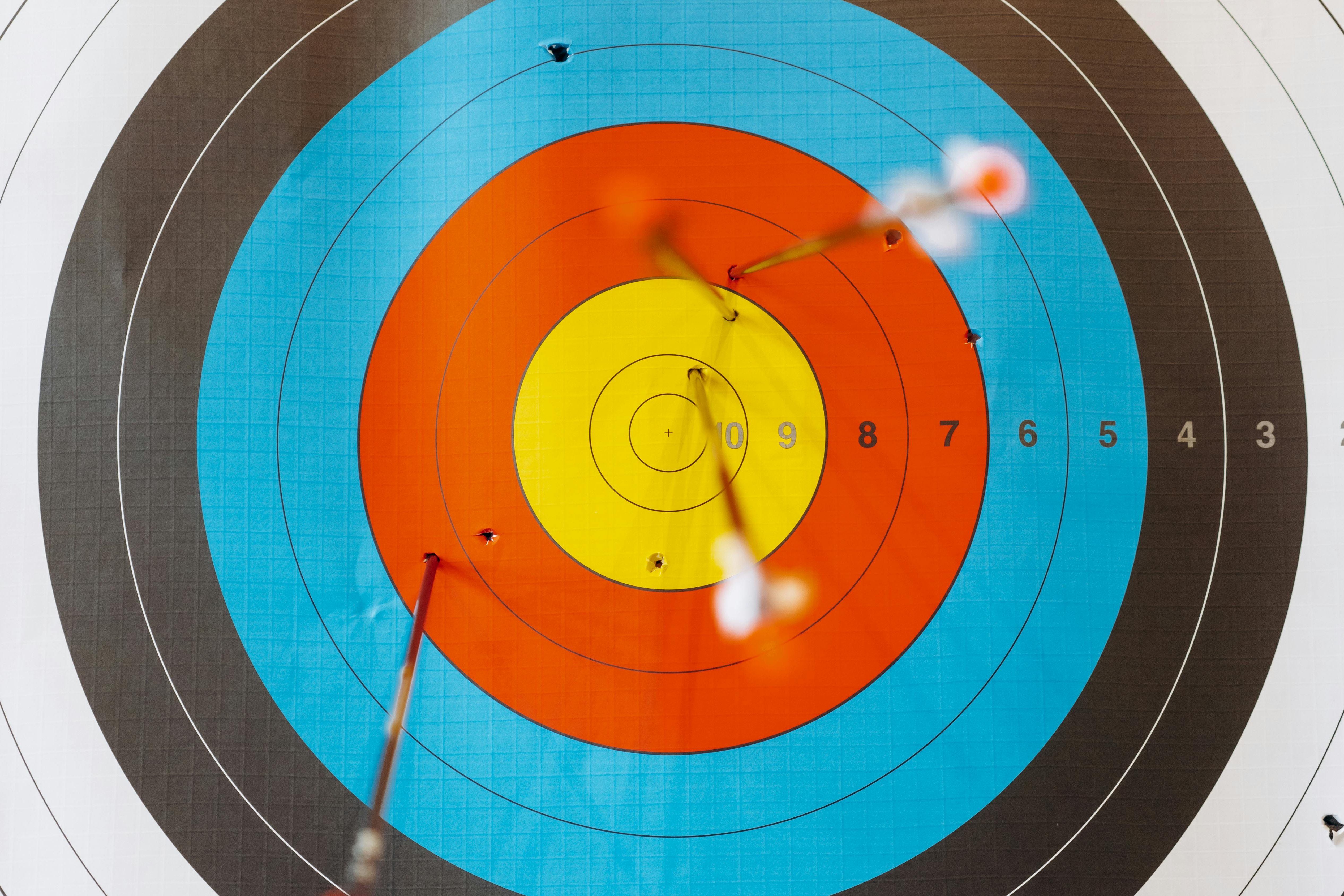 A target with arrows in it